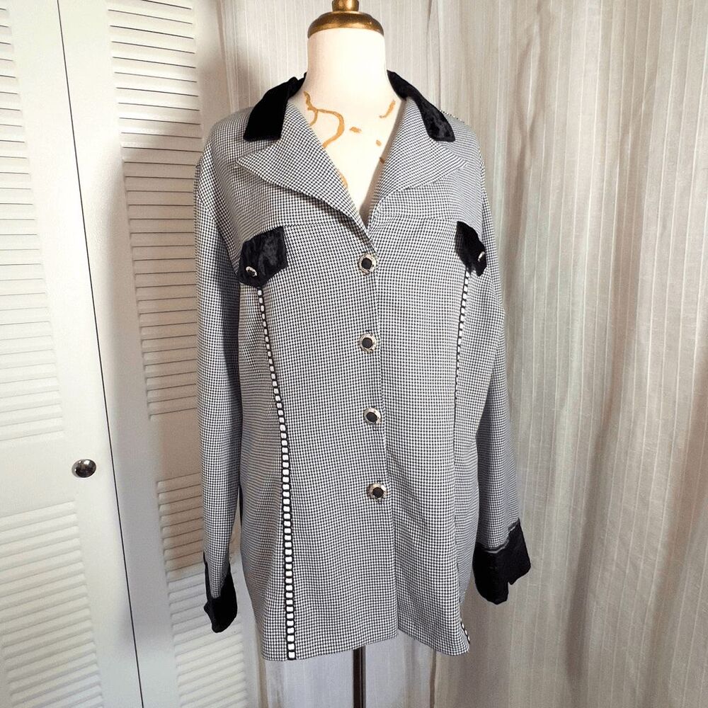 Ssada Fashion Blazer Size L/XL 90's Vintage Black Dark Academia Blazer